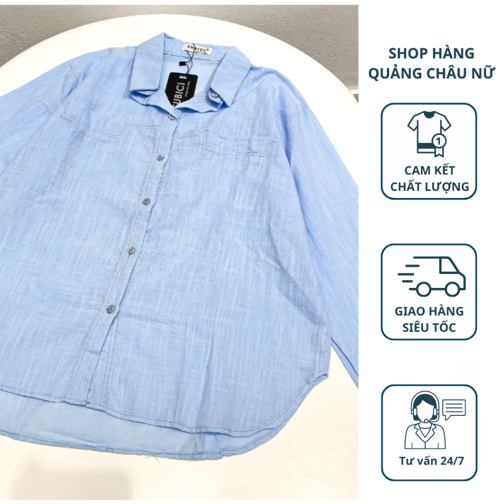 [FLASH SALE] Áo Sơ Mi Nữ Linen Trơn Nhiều Màu Freesize Mềm Mát, Áo Sơ Mi Form Rộng Vừa Chất Cotton Linen Top Cổ Tròn