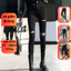 Quần Jean Nữ Rách Gối Đen Tuyền, Quần Bò Đen rách 2 khuy dáng skinny lưng cao co giãn