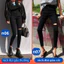Quần Jean Nữ Rách Gối Đen Tuyền, Quần Bò Đen rách 2 khuy dáng skinny lưng cao co giãn