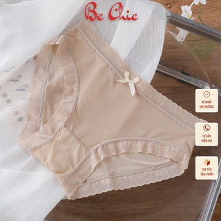 Quần Lót Nữ Su Lụa Siêu Mỏng Không lộ viền co giãn phối ren hoa thoáng mát gợi cảm Q 9119 BC_CHIC LINGERIE