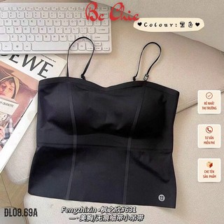 Áo Lót Nữ VECYLA Áo Bra 2 Dây Đúc Su Chiết Eo Dáng Dài Có Mút Nâng Ngực Hot Hit 5585