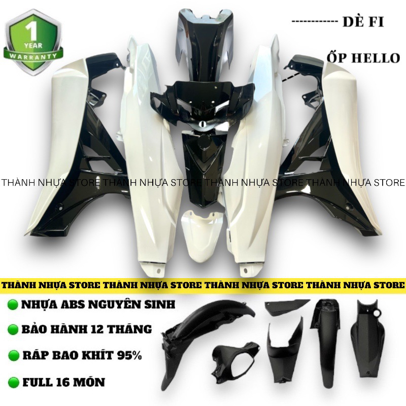 [NEW] Dàn áo Sirius Trắng phối Đen Ốp Sihello Dè Fi (Xem mô tả)