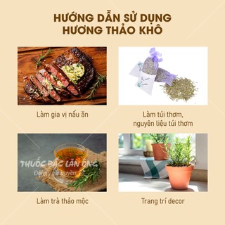 Lá hương thảo sấy lạnh 100g (Gia vị thảo mộc tẩm ướp thịt nướng) - Thuốc Bắc Lãn Ông