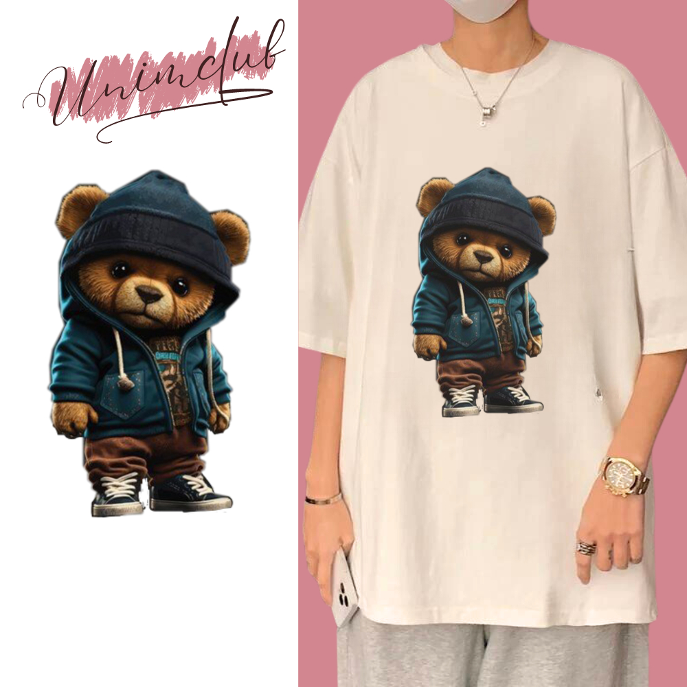 [VẢI 250 GSM] Áo Thun Gấu Bear Gangster Unisex Tay Lỡ Local Brand Unim Store 100% Cotton Cao Cấp - AP400