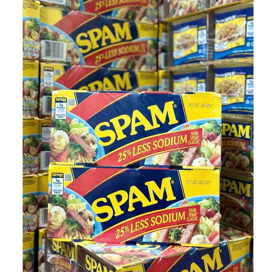 [hàng mới date 09/2026] thit hộp spam 25% less sodium hộp 340 gram ít ...