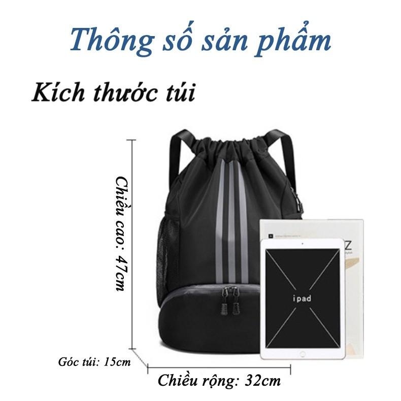 Balo Dây Rút Thể Thao Bóng Rổ, Bóng Đá Chống Nước Có Ngăn Đựng Giày Balo Đi Hoc, Tập Gym Yoga
