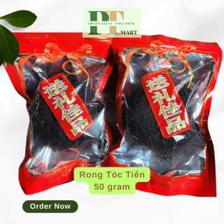 Tóc tiên gói 50g (rong mái chèo, rong sợi khô). Dùng nấu súp, giò heo tóc tiên, gà hầm tóc tiên, nấu đồ chay