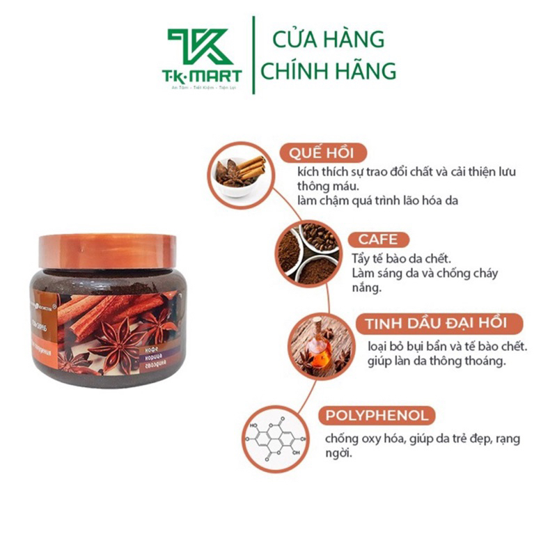 GIÁ SỈ TẨY DA CHẾT TOÀN THÂN EXCLUSIVE KOSMETIK QUẾ HỒI CAFE - EXCLUSIVE COSMETIC