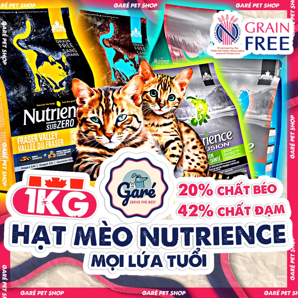 ZIP - Hạt cho Mèo Nutrience không tinh bột cao cấp Grain Free Mèo lớn ...