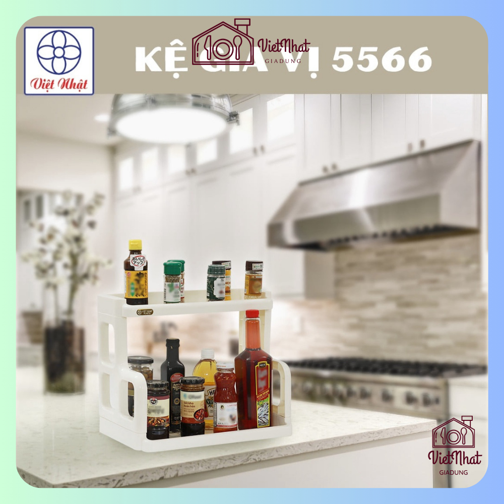 Kệ gia vị chữ H nhựa Việt Nhật (5566), kệ đựng đồ nhà tắm, úp chén bát 2 tầng đa năng tiện ích Tổng Kho Gia Dụng 86
