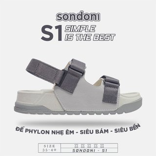 [TẶNG VỚ BAMBOO TỪ 1/7]SANDANI Giày Sandal Nữ Quai Ngang Dây Dù, Đế Êm Chống Trơn, Màu Ghi (Size 36-40) - BẢO HÀNH 1 NĂM