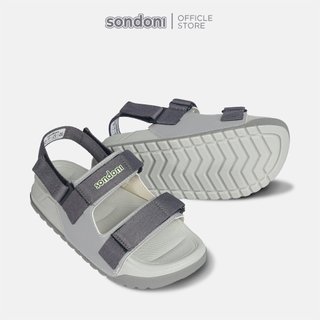 [TẶNG VỚ BAMBOO TỪ 1/7]SANDANI Giày Sandal Nữ Quai Ngang Dây Dù, Đế Êm Chống Trơn, Màu Ghi (Size 36-40) - BẢO HÀNH 1 NĂM