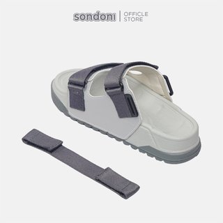[TẶNG VỚ BAMBOO TỪ 1/7]SANDANI Giày Sandal Nữ Quai Ngang Dây Dù, Đế Êm Chống Trơn, Màu Ghi (Size 36-40) - BẢO HÀNH 1 NĂM