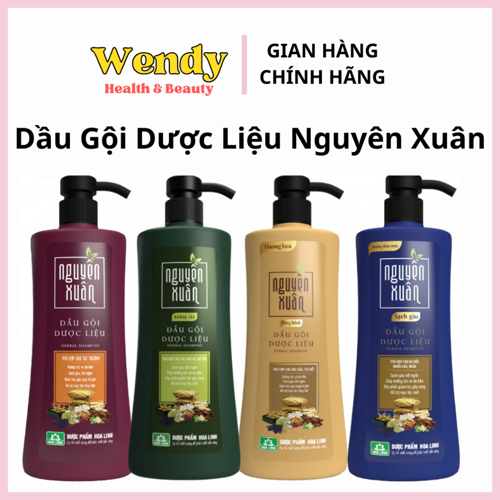 Dầu Gội Nguyên Xuân Thảo Dược Dưỡng Tóc Mềm Mượt 600ml