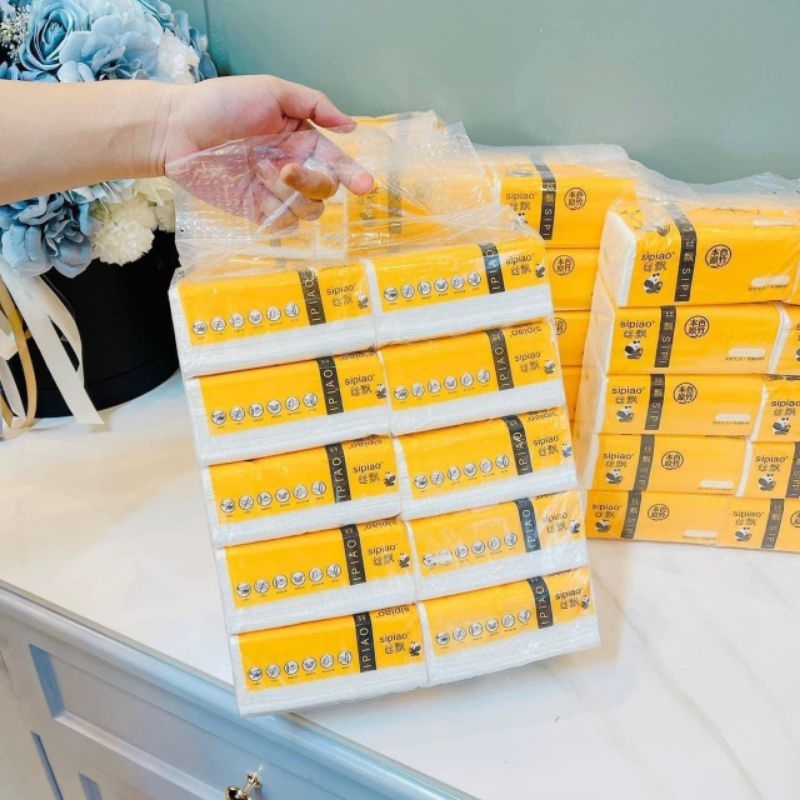 GIẤY GẤU TRÚC SIPIAO TRẮNG SIÊU DAI - SIÊU HOT(COMBO 1 BỊCH 10 GÓI)