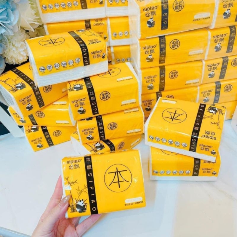 GIẤY GẤU TRÚC SIPIAO TRẮNG SIÊU DAI - SIÊU HOT(COMBO 1 BỊCH 10 GÓI)