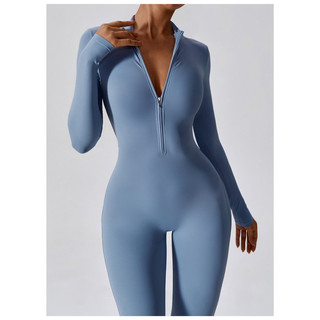 Bộ Đồ Tập Gym, Yoga Thể Thao Nữ Mẫu Jumpsuits Tay Dài Quần Dài Chất Poly Cao Cấp (mã suit306)