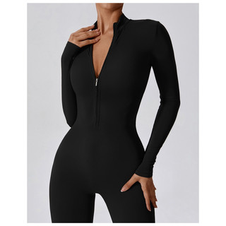 Bộ Đồ Tập Gym, Yoga Thể Thao Nữ Mẫu Jumpsuits Tay Dài Quần Dài Chất Poly Cao Cấp (mã suit306)