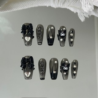NANTY Nailbox thiết kế thạch đen đính chram M202