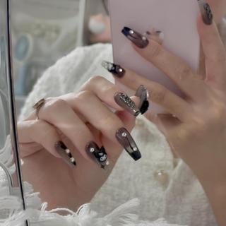 NANTY Nailbox thiết kế thạch đen đính chram M202