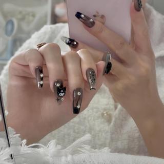 NANTY Nailbox thiết kế thạch đen đính chram M202