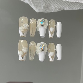 NANTY Nailbox thiết kế ombre xanh lá đính chram M204