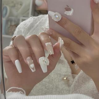 NANTY Nailbox thiết kế ombre xanh lá đính chram M204