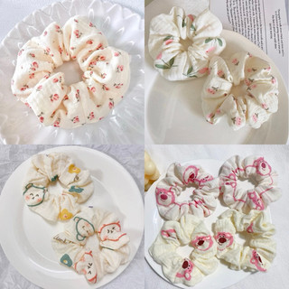 [Handmade] Scrunchies buộc tóc Muslin cao cấp họa tiết dễ thương hot trend