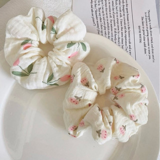 [Handmade] Scrunchies buộc tóc Muslin cao cấp họa tiết dễ thương hot trend