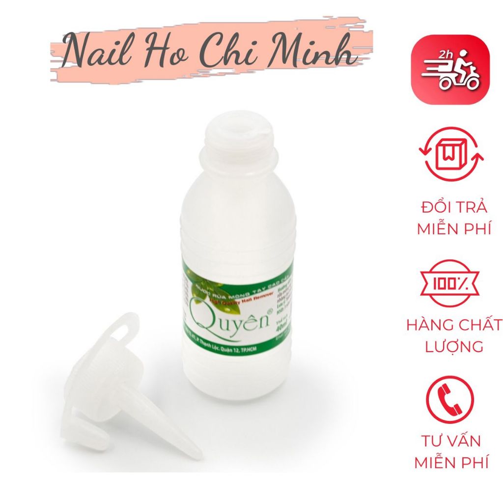 Nước rửa móng aceton Quyên chính hãng - Nước rửa aceton loại tốt tẩy mạnh, sạch nhanh, mùi dễ chịu