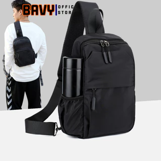 Túi đeo chéo to Ba Vy FASHION đựng vừa ipad, nhiều ngăn vải chống nước, túi đeo chéo nam TĐC30AB