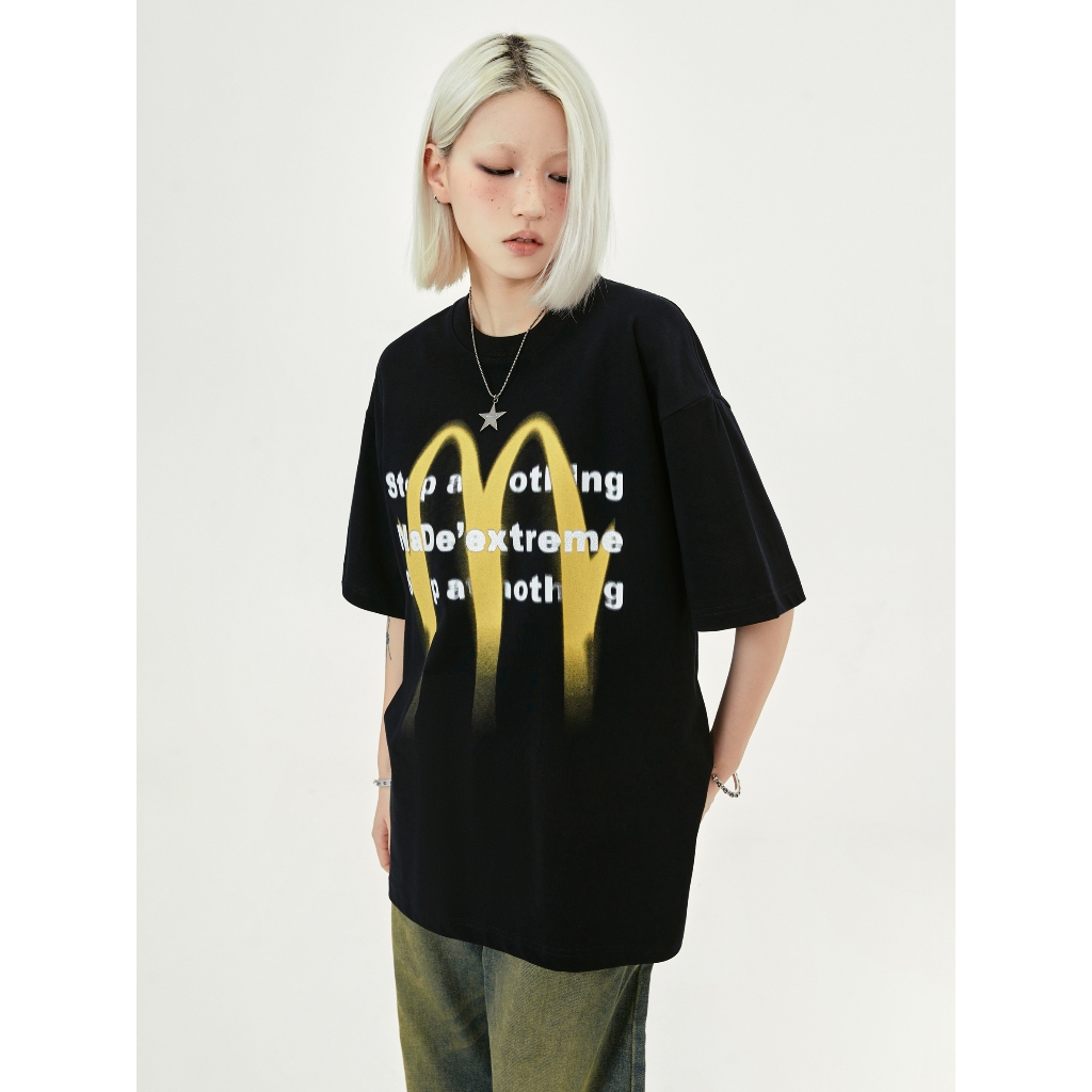 Áo Thun REDLABEL "McDonal" Tshirt, Áo Phông In Họa Tiết Tay Lỡ Chất Vải Cotton 250gsm Form Oversize