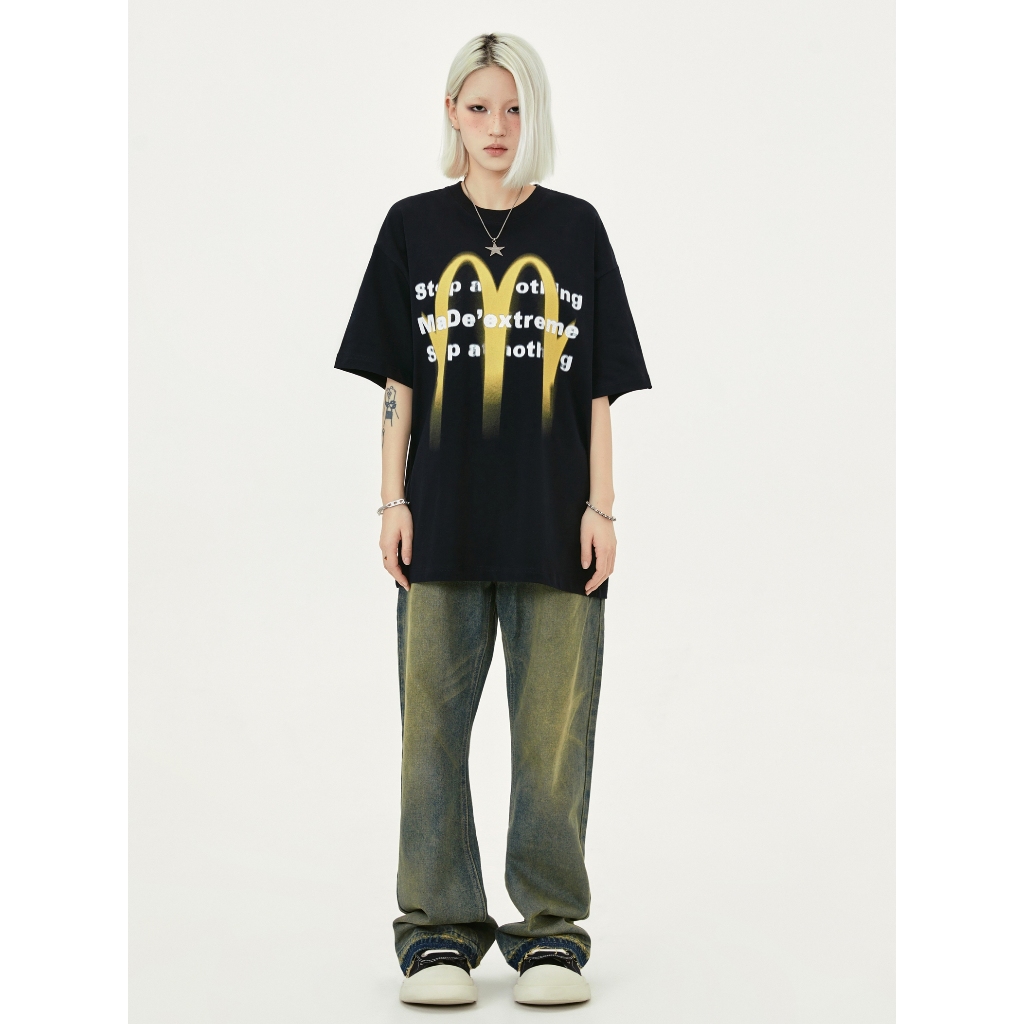 Áo Thun REDLABEL "McDonal" Tshirt, Áo Phông In Họa Tiết Tay Lỡ Chất Vải Cotton 250gsm Form Oversize