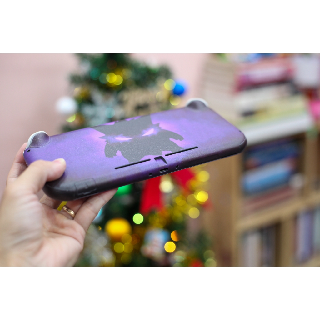 Skin decal dán Nintendo Switch Lite mẫu Pokemon Gengar (đã cắt sẵn, dễ dán)