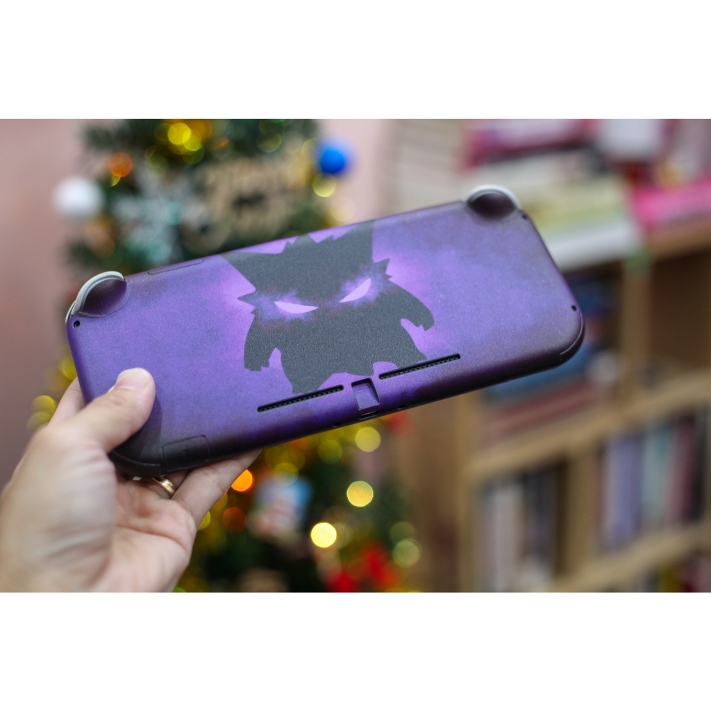 Skin decal dán Nintendo Switch Lite mẫu Pokemon Gengar (đã cắt sẵn, dễ dán)