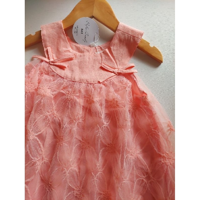 Váy Đầm Công Chúa Cao Cấp Sofia Candy Màu Hồng Phấn Ren Lưới Vân Hoa siêu mềm Lót Lụa Sát Nách Dáng A Dự Tiệc Đi Chơi