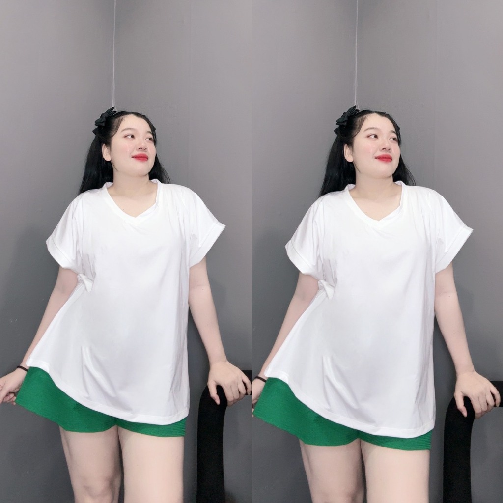 Bộ Đồ Phom Rộng Bigsize Nữ Áo Thun Tay Ngắn Kèm Quần Đùi Mềm Mại Dễ Chịu Phù Hợp 4 Mùa SET906