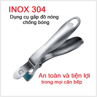 INOX 304- Kẹp Gắp Đồ Nóng Chống Bỏng Hình Con Chim Thế Hệ Mới -Dụng Cụ Gắp Nóng
