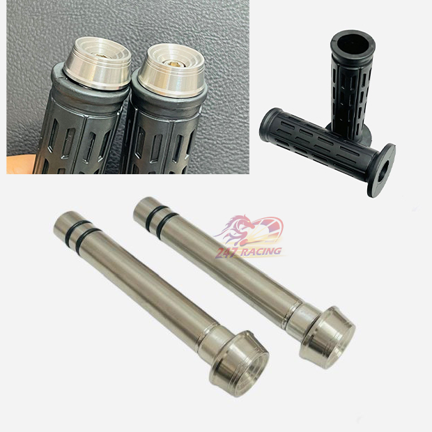 Combo Bao Tay Rtech V5 kèm cốt đóng tay lái và gù tay lái Thái lõm INOX304 gắn xe máy moto (shop có bán lẻ từng loại)