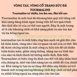[QUÀ TẶNG] Vòng Cổ Đá Tourmaline Làm Ấm Cơ Thể, Vòng Đá Phát Ion Âm, Hồng Ngoại Xa