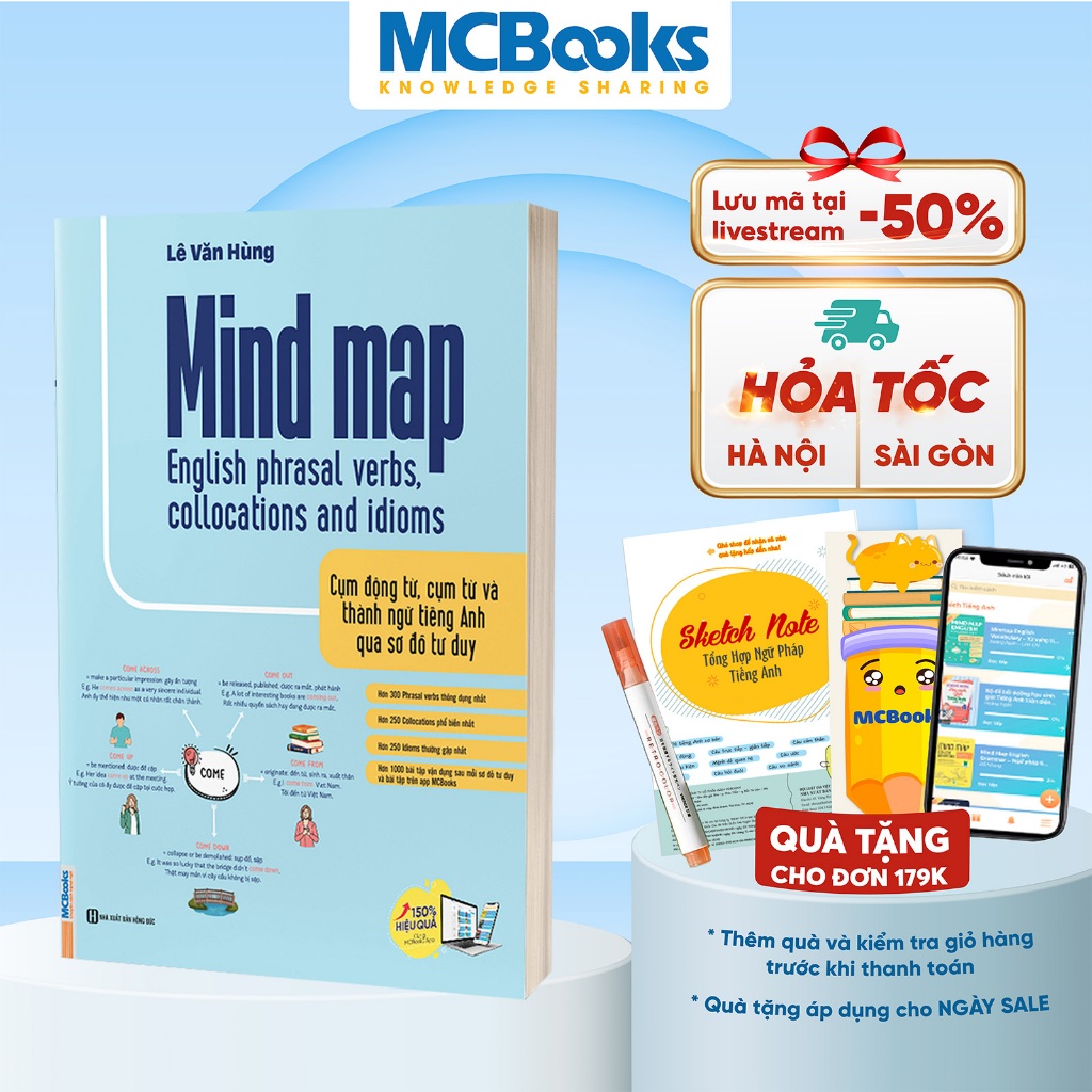 Sách - Mind Map English phrasal verbs, collocations and idioms - Cụm ...