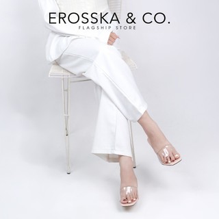 EROSSKA - Dép cao gót quai trong mũi vuông gót nhọn kiểu dáng basic mùa hè màu đen - EM159