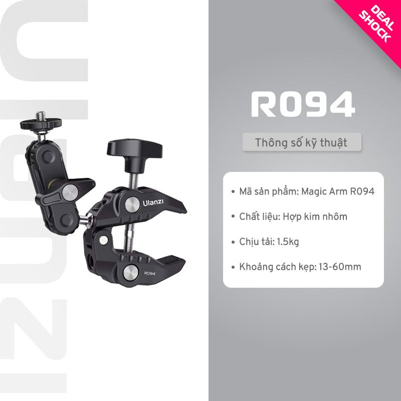 Ulanzi R094 - Ngàm kẹp Super Clamp đa năng để gắn điện thoại máy ảnh ...