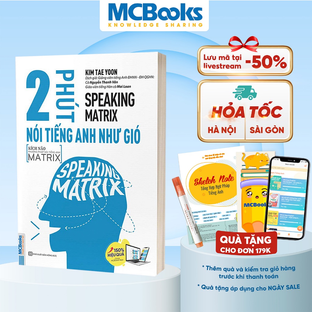 Sách - Speaking Matrix - 2 Phút Nói Tiếng Anh Như Gió - MCB | Shopee ...