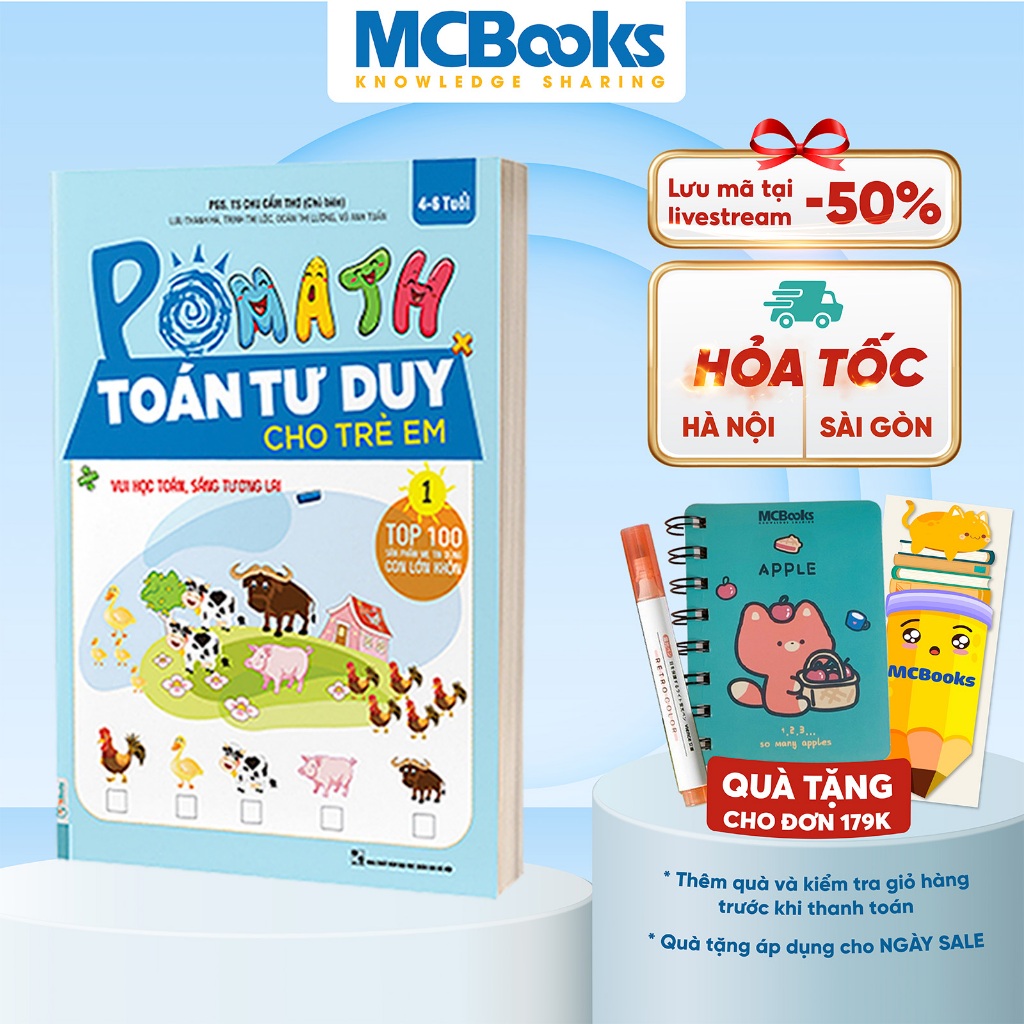 Sách - Pomath toán tư duy cho trẻ tập 1