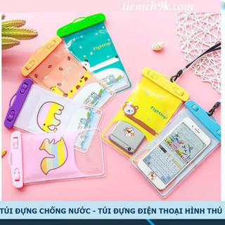[COMBO 10]Túi Đựng Điện Thoại Chống Nước,  Túi Chống Thấm Nước Cho Điện Thoại Kèm Dây Đeo Đi Biển Đi Bơi Họa Tiết Dễ Thư