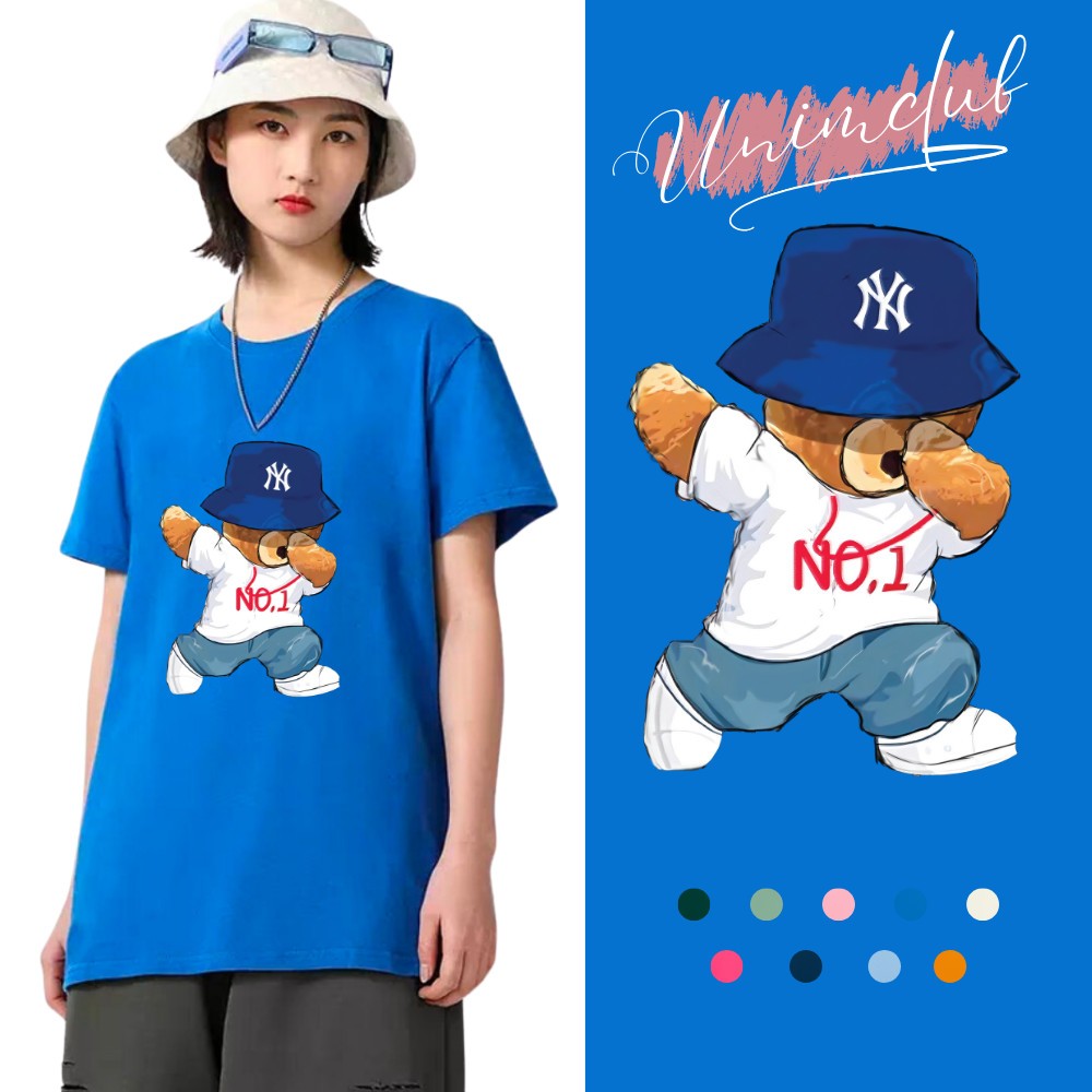 [VẢI 250 GSM] Áo Thun Gấu Giơ Tay NO1 Form Unisex Unim Store Vải Cotton 100% Cao Cấp Nhiều Màu - AP230