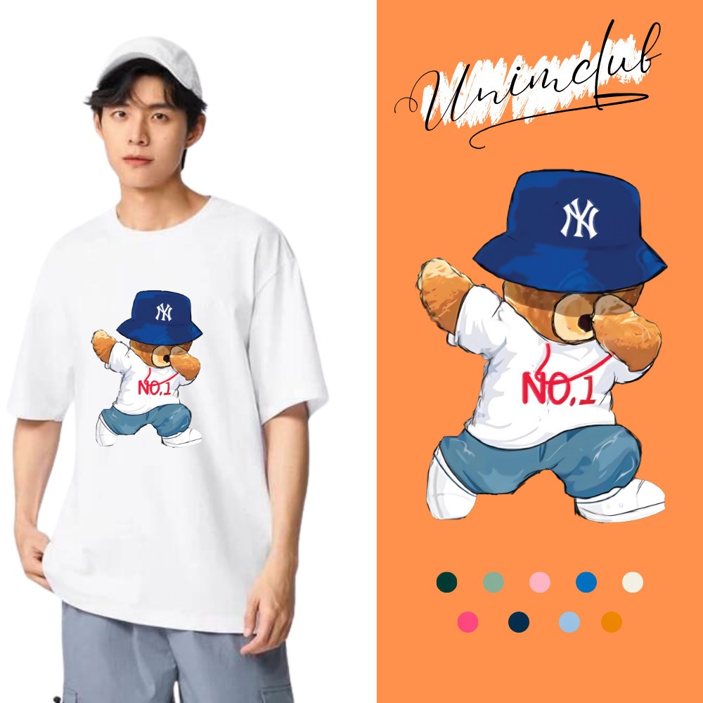 [VẢI 250 GSM] Áo Thun Gấu Giơ Tay NO1 Form Unisex Unim Store Vải Cotton 100% Cao Cấp Nhiều Màu - AP230