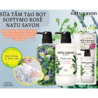 Sữa Tắm Tạo Bọt Dưỡng Trắng Và Làm Mềm Mịn Da Softymo Natu Savon Nhật Bản (Nhiều Phân Loại)