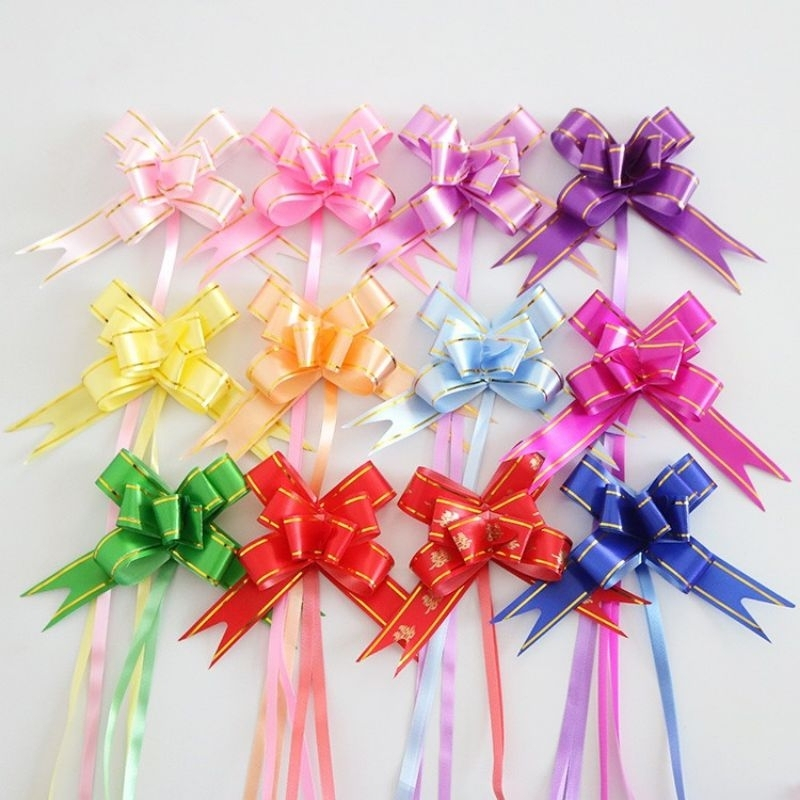 Set 10 nơ rút gói quà (CHỌN MẪU) bản từ 1,2cm đến 3cm trang trí sinh ...
